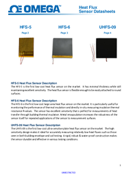 Thumbnail of document Data Sheet - HFS-5 Heat Flux Sensors for Heat Transfer Measurements